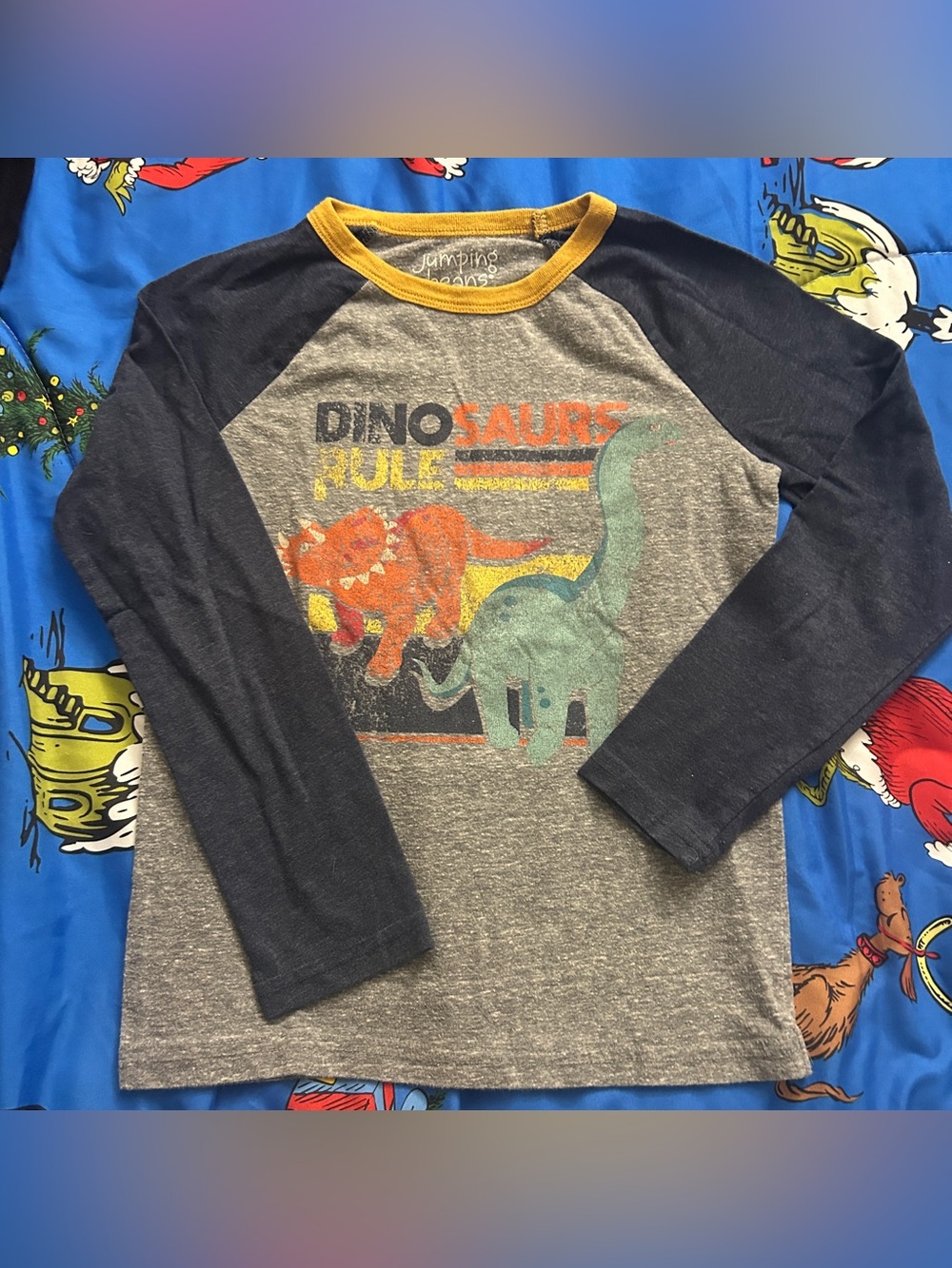 2 Jumping Beans Boys' Dinosaurs Long-Sleeve Tees Size 7 (m)